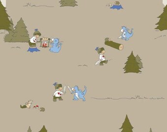 STOF Fabrics by Blank Quilting - Little Ollie - Camping Scenic
