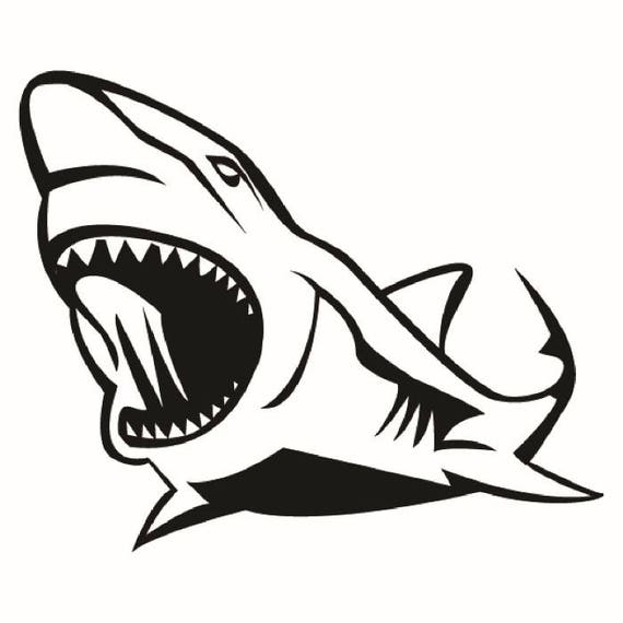 Great White Shark 8 Jaws Ocean Man Eating Killer Fish .SVG