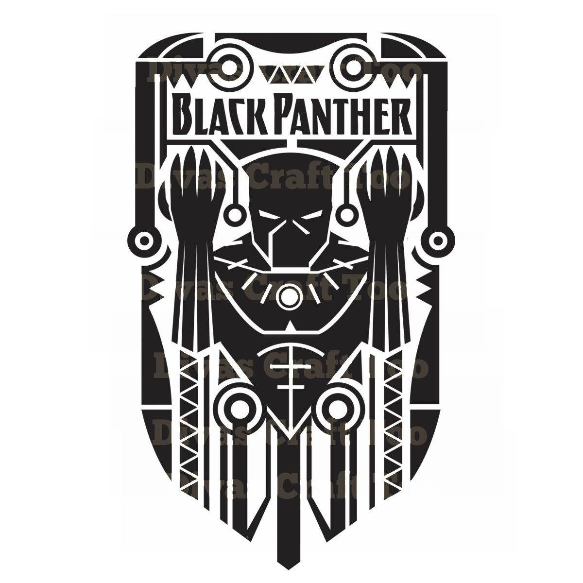 Marvel Black Panther Tribal svg