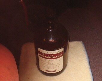 One Gallon Brown Medicine Bottle-1970'S
