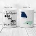 The Love Between Aunt and Niece, Long Distance Mug, State to State Mug, Gift for Aunt from Niece, Gift for Aunt from Nephew, 11/15oz
