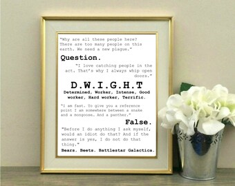 Dwight Schrute, Idiot, Office Decor, Desk Decor, Cubicle, Michael Scott, The Office Quote, New Job, Promotion, Coworker, Co-worker gift