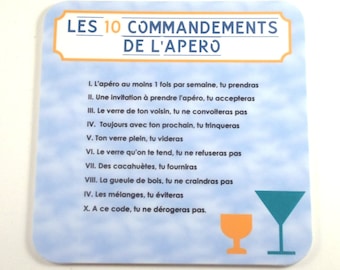 The 10 commandments of drink coaster coasters funny coaster