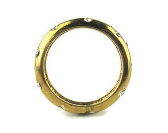 Vintage Unsigned ESPO CZ Scattered Crystals 14k HGE Ring Size 10