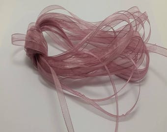 6mm LIlac Frost Organza Ribbon - Various Colour- 10Mtrs
