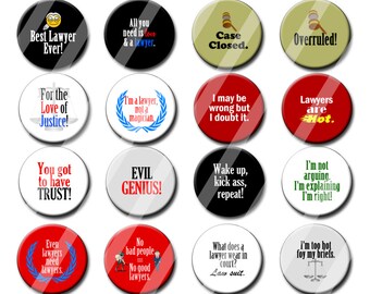 Lawyer Pins Lawyer Buttons lawyer Theme Party Favors set of 10