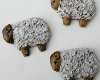 Three sheep fridge magnets