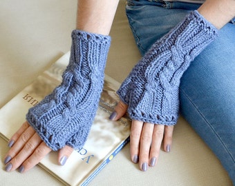 fingerless gloves womens knit gift-for-women cable knit gloves winter gloves fingerless mittens arm warmers wool gloves wife gift-for-wife