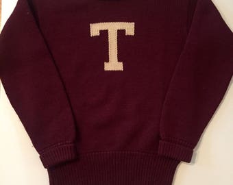 Vintage 1930s W.H Brine Co Varsity Sweater Mens Medium