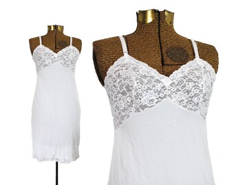 60s Slip Vintage Slip Vintage Slip Dress 60s Lingerie Full Slip Vintage Bride Vintage Bridal Lingerie Pin Up Lingerie White Lace Lingerie