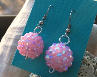 Sparkly Pink Earrings