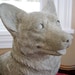 cement corgi statue