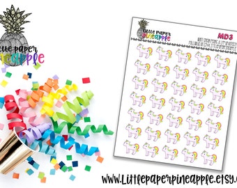 Unicorn Planner Stickers | Repositionable Matte Stickers | MD3
