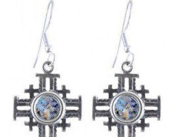 Special Dangle Earrings, 925 Sterling Silver Earrings, Ancient Roman Glass Earrings, Roman Glass Jewelry, OOAK