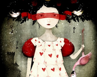 The Queen of Hearts 41/100 - Deluxe Edition Print - Whimsical Art