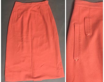 vintage 50s skirt / 1950s skirt / 1960s skirt / pencil skirt / wool skirt / wiggle skirt / pencil skirt 8091