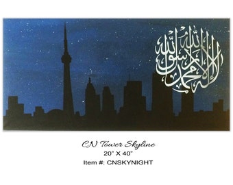 CN Tower skyline (sunrise and sunset)