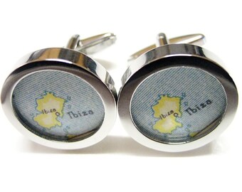 Ibiza Map Pendant Cufflinks