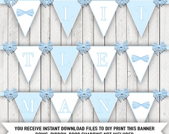 Little Man Baby Shower Banner