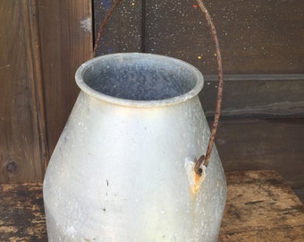 Vintage Aluminum Milk Bucket