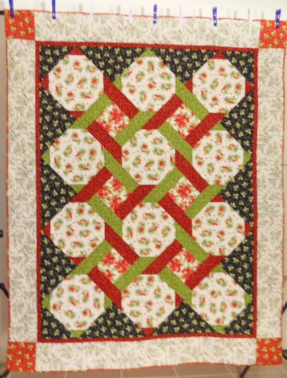 Christmas Songbird Quilt / Christmas Quilt / Twin Quilt / Twin