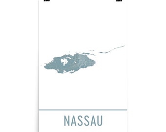 Nassau Map, Nassau Art, Nassau Print, Nassau Poster, Nassau Wall Art, Map of Nassau, Nassau Gift, Nassau Decor, Nassau Map Art Print, Modern