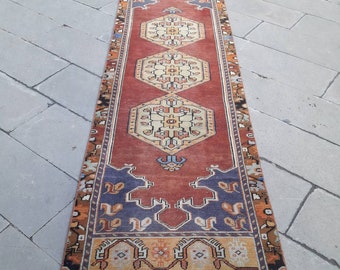Oushak runner rug runner rug vintage runner rug turkish runner rug are rug bohemian rug hand made rug anatolian rug rug 2.5x9.feet 80x280 cm