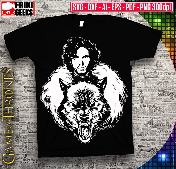 Download Game of Thrones Jon Snow Wolf SVG dxf eps ai pdf png 300