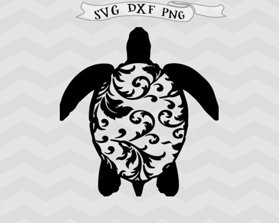 Turtle SVG DXF floral pattern svg Turtle clipart png Animals