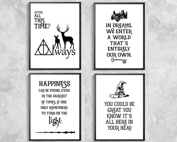 Harry Potter Quotes Print Harry Potter Poster Sorting Hat