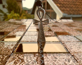 Egyptian Ankh Cross Necklace keychain,Egyptian Hieroglyph mythology,Key of Life charm,Egypt Pharoah Necklace keychain,Bird Hieroglyph