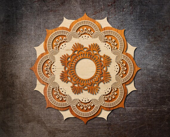 Download XXL Multi-Layered Mandala Vector Plan for Laser Cutting