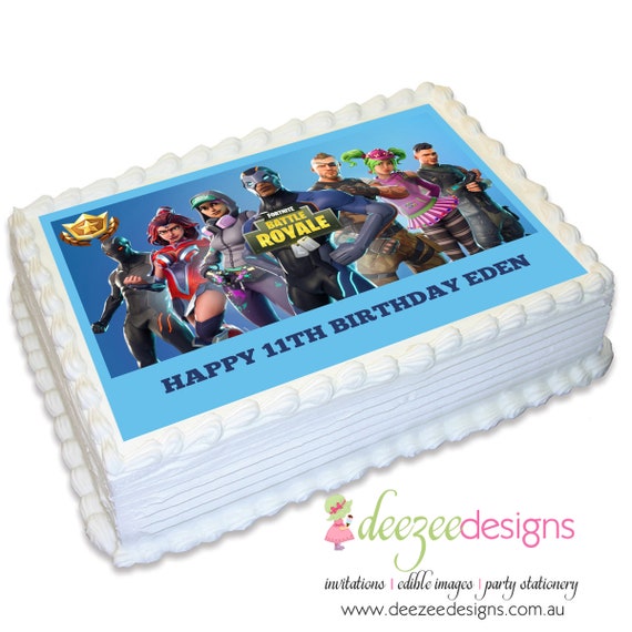Fortnite Edible Image Cake Toppers - fortnite a4 edible icing cake topper