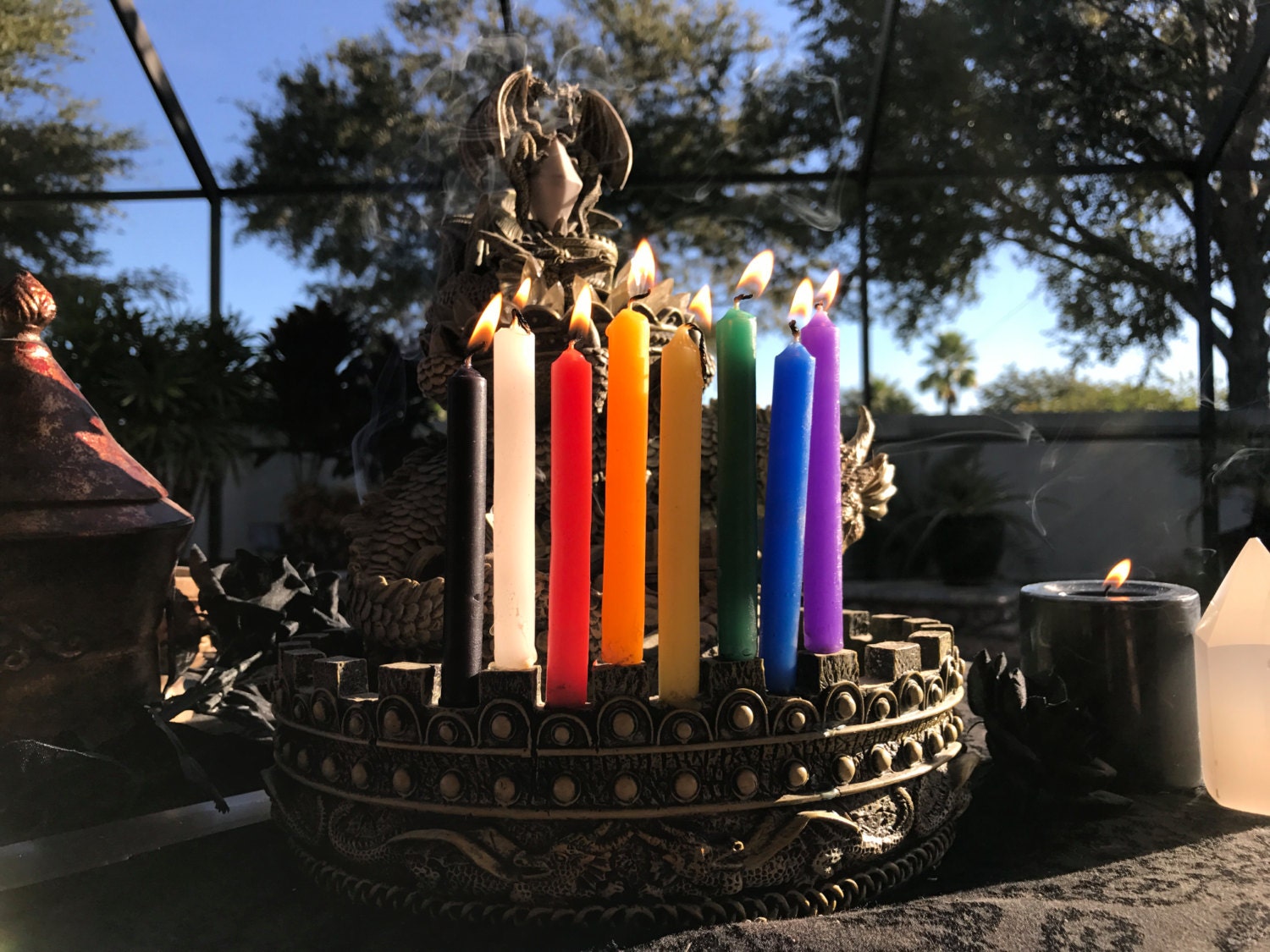 Spell Candle Set Wicca Ritual Candles Chime Candles