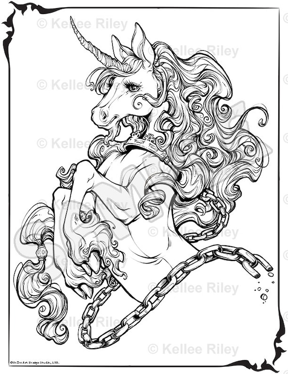 Download Unicorn Adult Coloring Pages