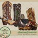 Cowboy Boots Digital Clipart by AwesomeScrapper - Set of 18, Western Boots, Individual High Quality, 300 DPI PNGs on Transparent Backgrounds