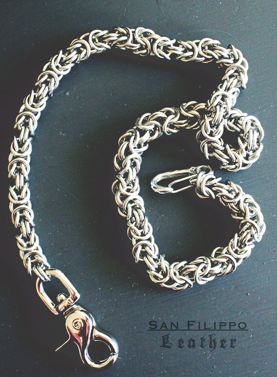 Mens Wallet Chain Byzantine 14 Gauge Chainmail Wallet Chain