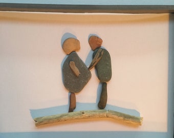 Mummy to be beach pebbles picture