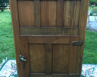 Antique oak icebox