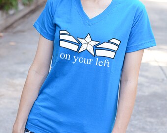 on your left t shirt