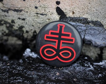 The Binding of Isaac Brimstone inspired 1.25" Pinback Button