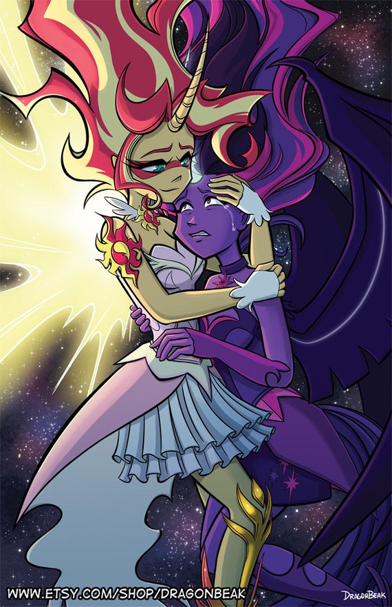 Sunset Shimmer Twilight Sparkle 11x17 Print My Little