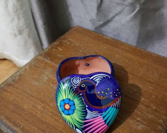 Small Talavera Jewelry box// Small Trinket box