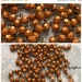 American Artisan assembled Handmade Beaded Chain summer BURNT Orange Bronze 6mm Faceted crystal Beads
