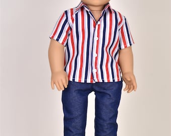 18 inch Boy Doll Clothes Shirt
