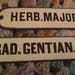 2 xVintage 1920 enamel chemist drawer labels Reserved for Tia Pramuhardi only