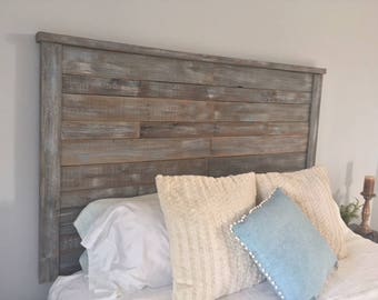 Distressed headboard | Etsy