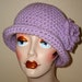 Pattern Only- Crochet Rolled Brim Hat with Rose Flower Pattern (Pdf Format in digital download)/May Sell the finished Item