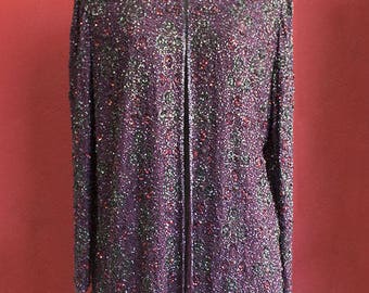 Vintage 80's pailettes evening Coat