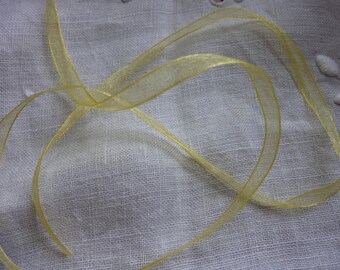 6mm yellow chiffon Ribbon